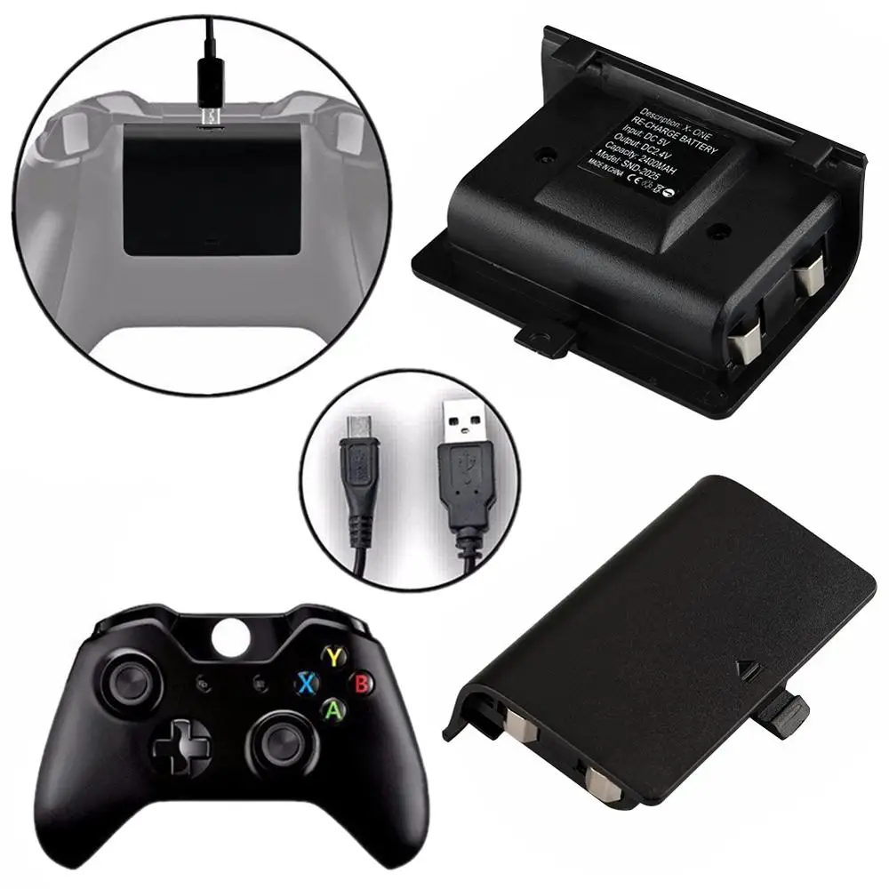 Аккумуляторная батарея для контроллера XBOX ONE 2x2400 мАч запасная беспроводного