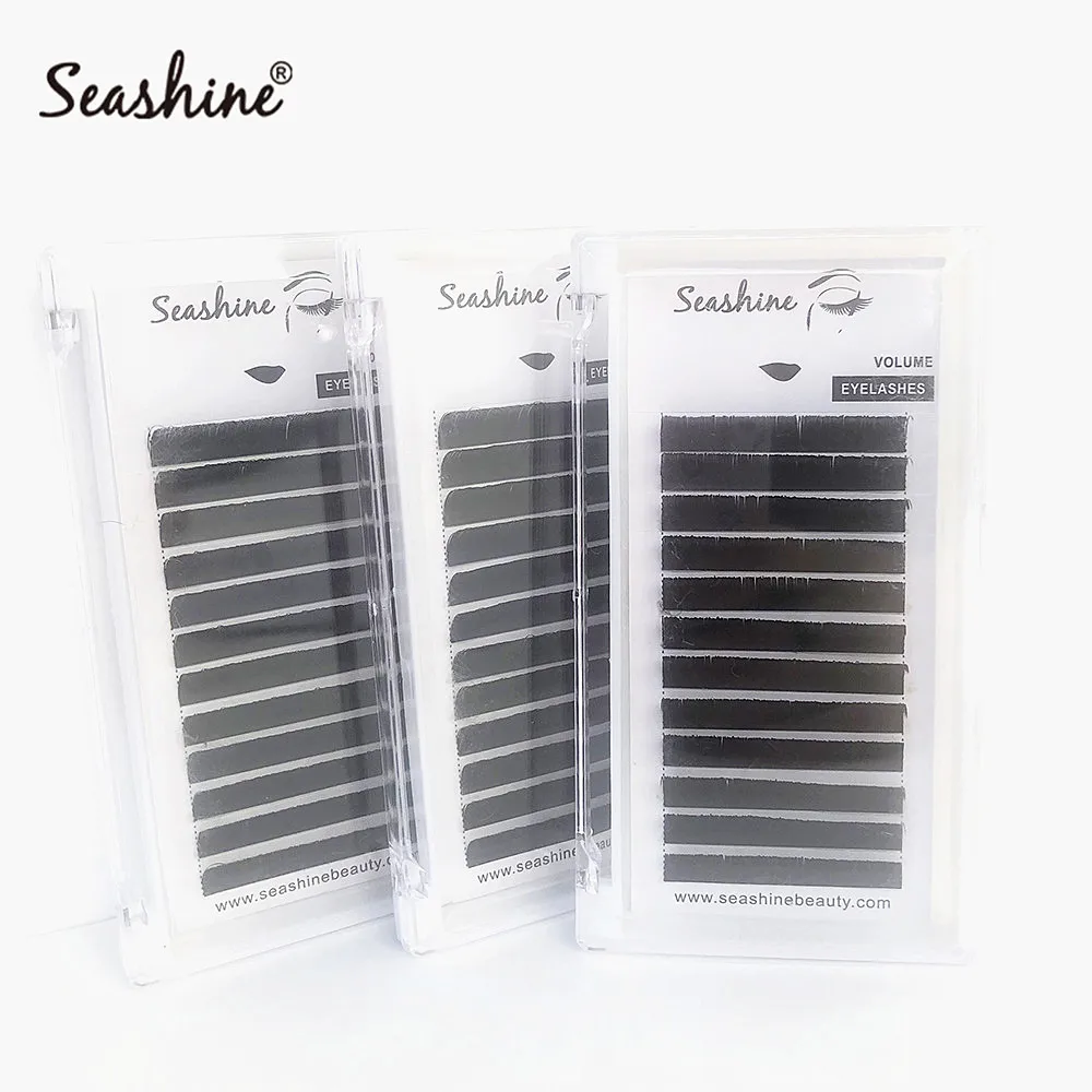 

Seashine False Eyelashes 100% Handmade Individual Lashes Extension Supplies Factory Mink Lashes Accept Private Label Top Makeup