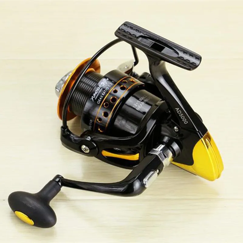 

Gold Black 12+1BB 5.5:1 5.2:1 4.1:1 2000 3000 4000 5000 6000 7000 8000 9000 Series Metal Spool Spinning Wheel Fishing Reel Pesca