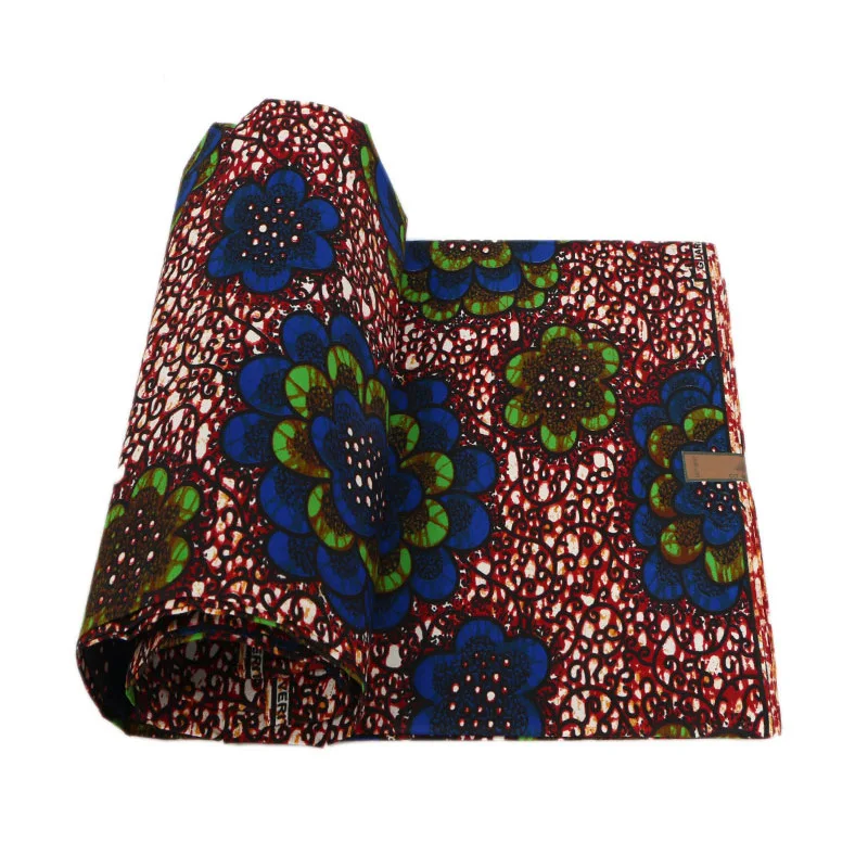 Африканская ткань с принтом 6 ярдов Африканской ткани оптовая продажа