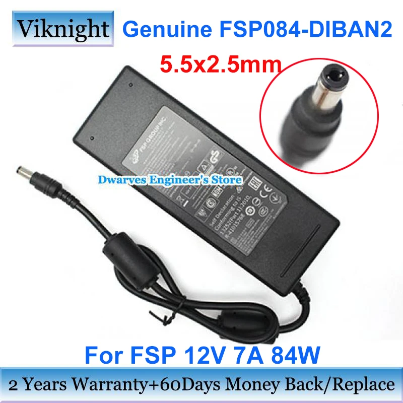 Original FSP084-DMAA1 12V 7A 84W AC Laptop Adapter Charger DAJING DJ-120700-SA Power Supply Adapter for  For ATOM TS-259 PRO