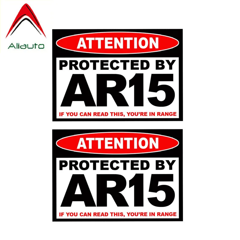 Aliauto 2 X светоотражающие наклейки для автомобиля Стикеры защищенный AR15