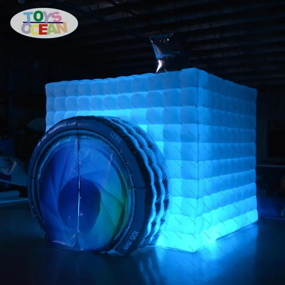 Надувная фотобудка с дизайном камеры надувная палатка свадебная камера белая