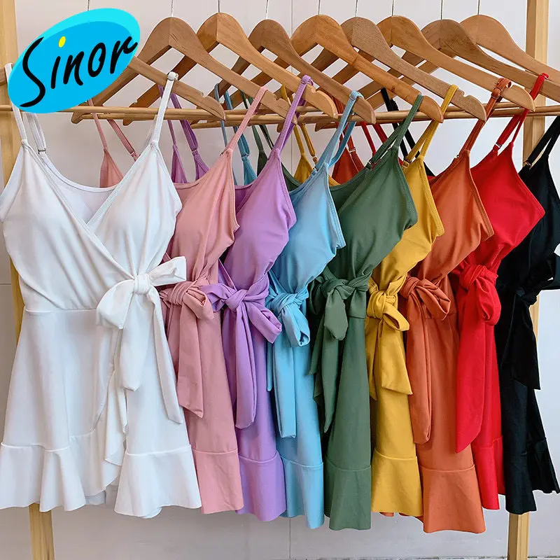 

Продажа! Снабжение через границу от производителя в стиле Ins в Корейском стиле новая консервативная юбка цельный купальник для женщин