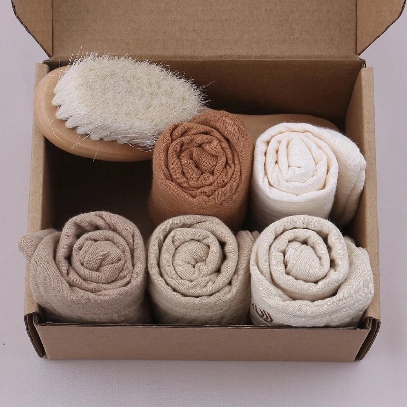 

5 шт., детский хлопковый платок с кисточкой для волос