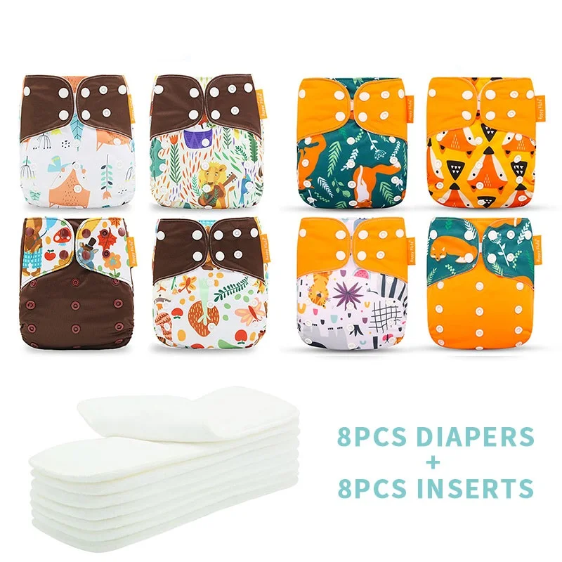 

16pcs Baby Diapers Pants Waterproof Washable Reusable Cloth Nappy Cover For Baby Girls Boys Toddler Toilet Training Supplies