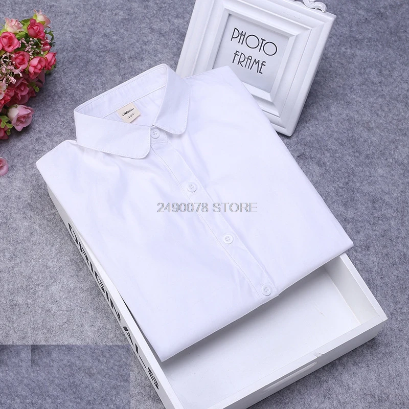 Детские рубашки для девочек белые блузки студентов дня рождения школьная форма