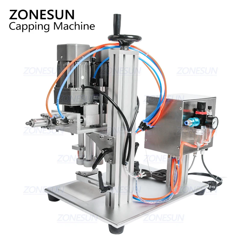 ZONESUN XLSGJ 6100 полуавтоматическая Пластик бутылка Кепки пинг машина парфюма для