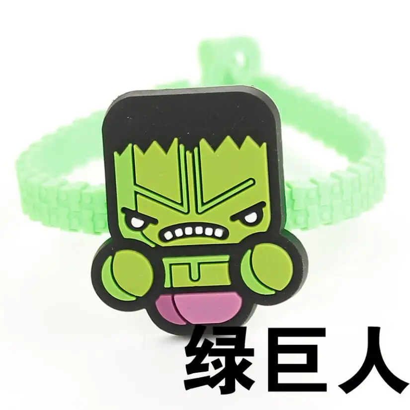 9 шт./лот детский красочный браслет супергероя силиконовый Железный мужской