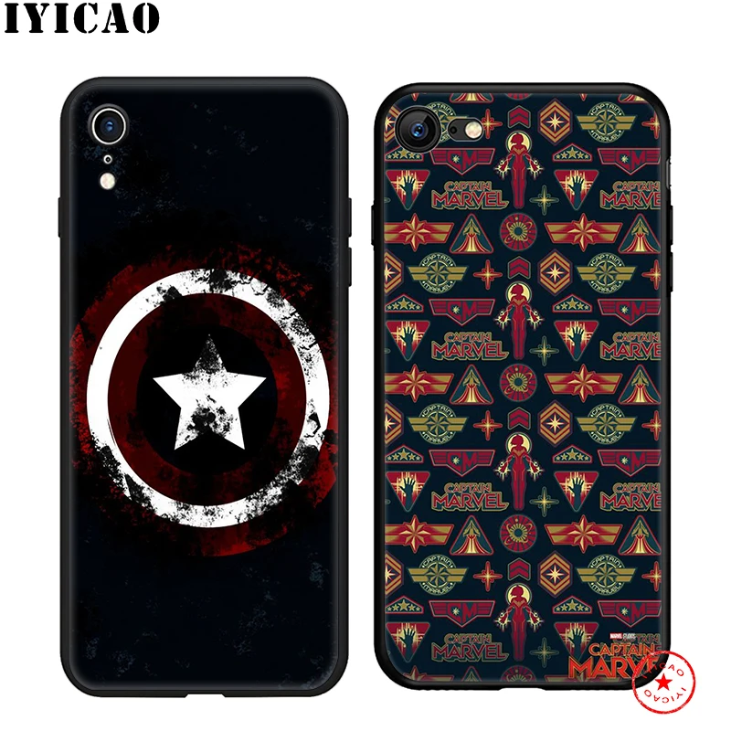 IYICAO Marvels Мстители комиксы черный мягкий чехол для iphone 11 Pro Xr Xs Max 6 6s 7 8 Plus 5 5S Se