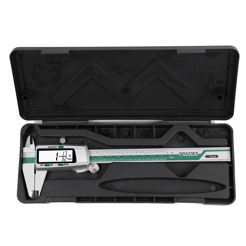 150mm 6 Inches Stainless Steel Digital Caliper Inch/Metric/Fractions Conversion 0.01mm Resolution with Box | Инструменты