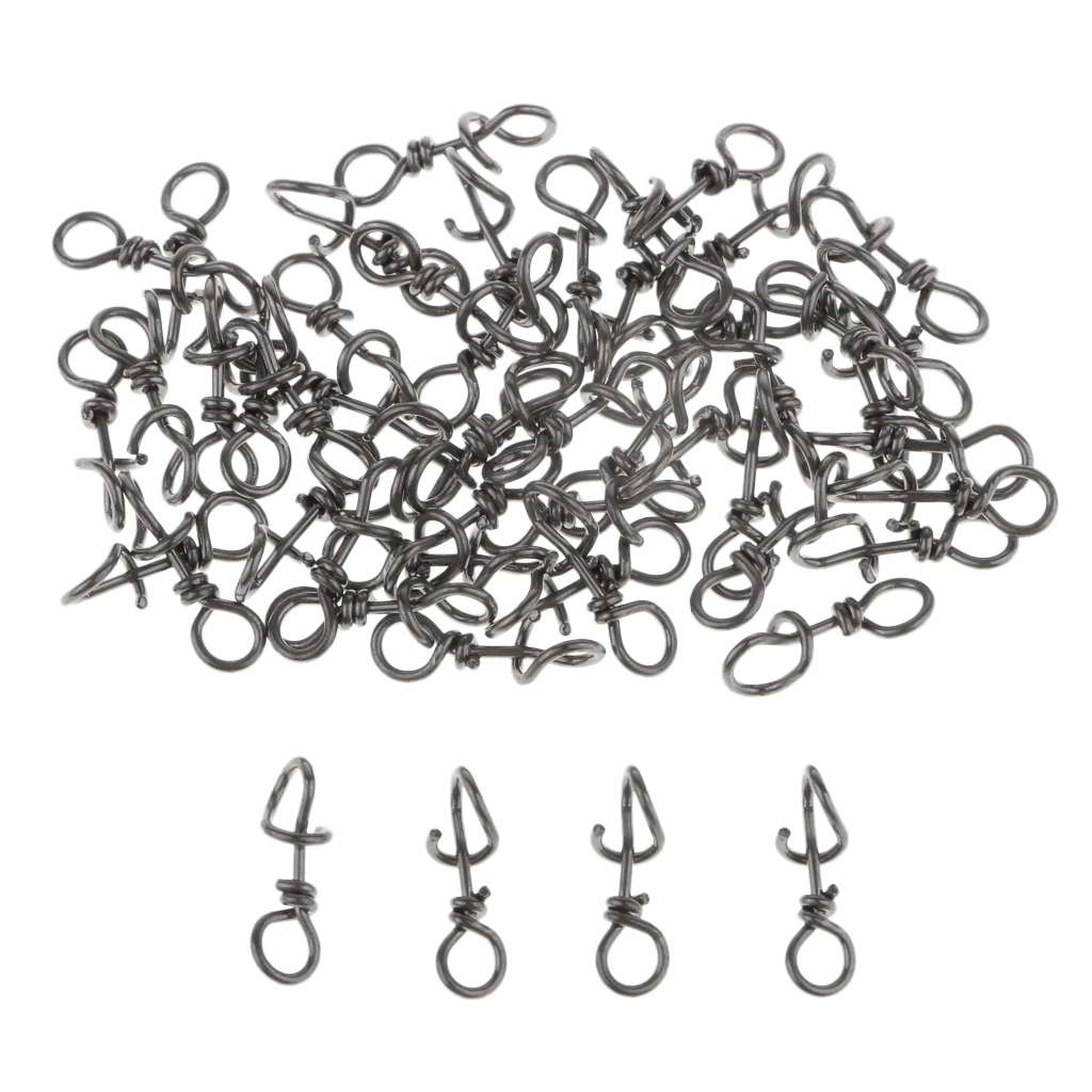 50 шт в наборе быстрое соединение зажимы рыболовные защелки Вертлюги разъемы |