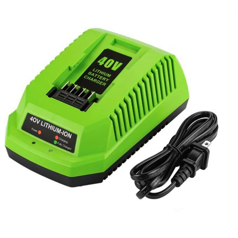 

40В литиевая батарея зарядное устройство для GreenWorks 29482G-MAX 40В литий-ионная батарея 29472 29482 29652 G40825