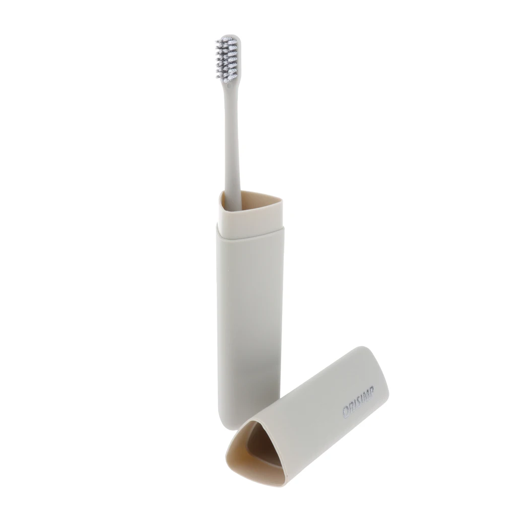 

Adults Bamboo Charcoal Fiber Toothbrush Tooth Brush + Storage Travel Box