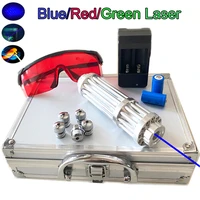 redgreenblue hight powerful military blue laser pointer 450nm flashlight lazer adjust focus laser torch burning match