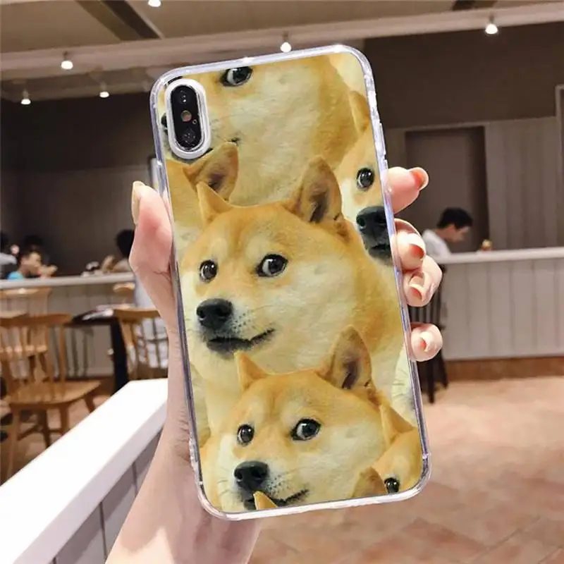 

Doge Meme Kabosu Cute funny Phone Case Transparent soft For iphone 5 5s 5c se 6 6s 7 8 11 12 plus mini x xs xr pro max