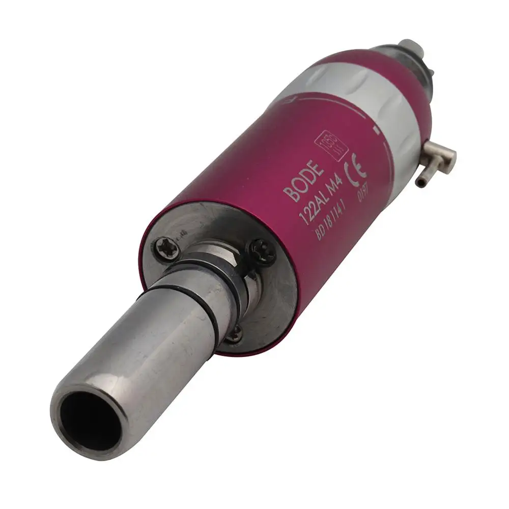 Низкоскоростной ручной стоматологический турбинный мотор воздушного типа Midwest 4 отверстия M4 1:1 соотношение розового цвета Bode on.