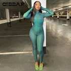 Женский Осенний винтажный комбинезон с длинным рукавом и высоким воротником