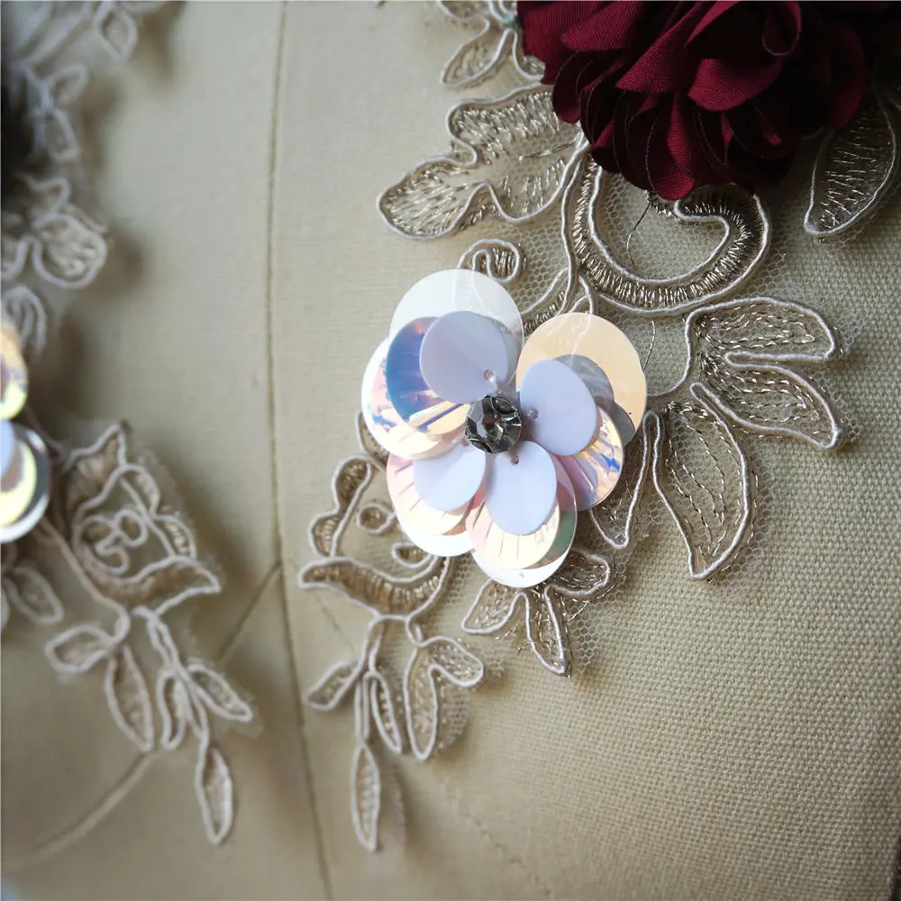 2 шт. вышитые бусины в виде роз|Заплатки| |