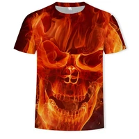 mens 3d t shirt fashion new summer mens short sleeve t shirt casual 3 skull print horror t shirt for men short sleeve top