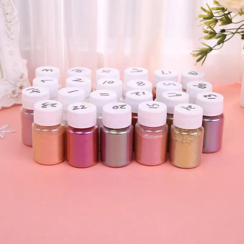 

DIY Jewelry Crafts Making Color Changing Pearlescent Mica Powder Resin UV Glue Epoxy Pigment