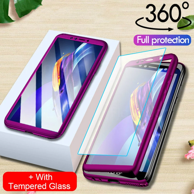 Ударопрочный чехол 360 градусов для Huawei Y5 Y6 Y7 Pro 2019 2018 с полным покрытием телефона