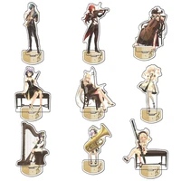 15cm anime figure genshin impact diluc venti keqing acrylic stand model plate desk decor standing sign keychain for fans gifts