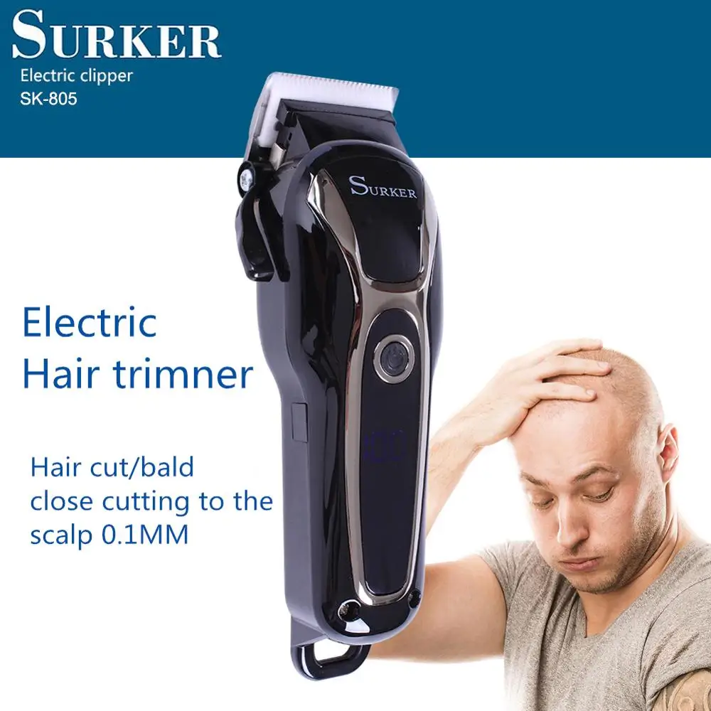Surker триммер для волос Электрический машинка стрижки с керамическим лезвием