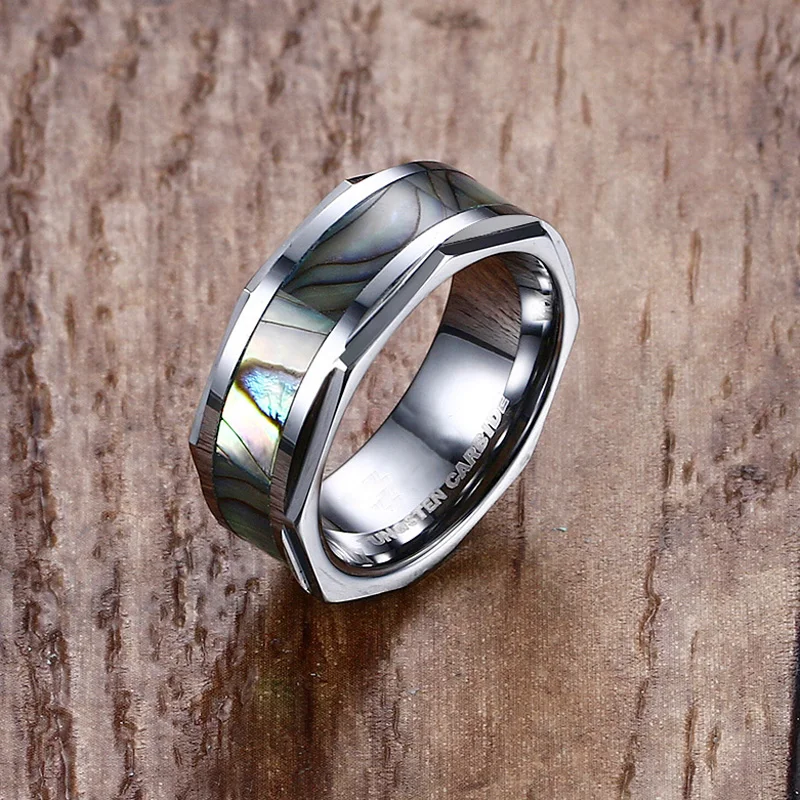 Кольца для мужчин mprainbow вольфрамовое твердосплавное кольцо с инкрустацией в виде