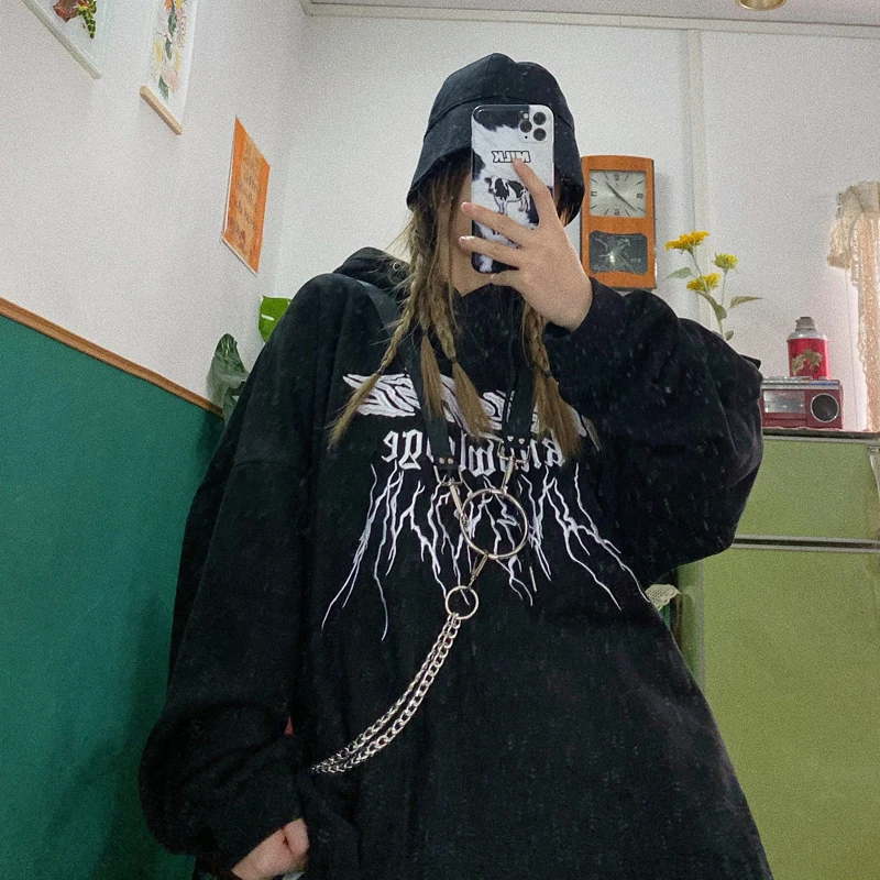 Зимние новые уличные флисовые толстовки с капюшоном в стиле хип-хоп бойфренда