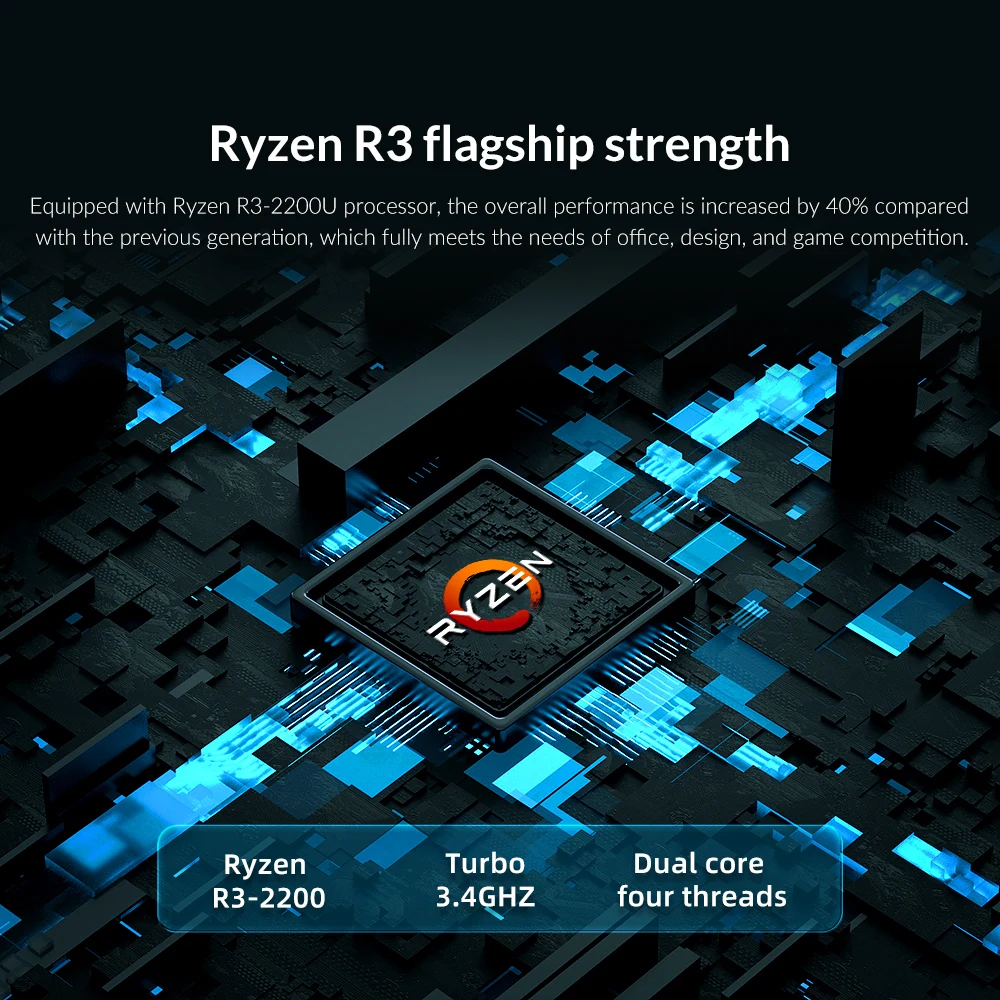 Günstig Hohe 3,4G AMD Ryzen 3 2200U Laptop 15,6 Inch IPS Bildschirm Windows 10 Notebook Gaming Laptops 8G/16G DDR4 128 256 1T SSD 1920x1080