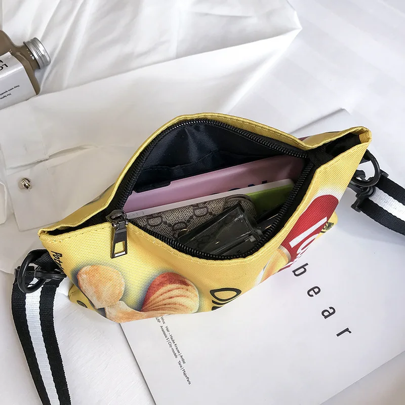 La MaxZa модные женские сумки на плечо яркие цвета с картофельными чипсами молнии