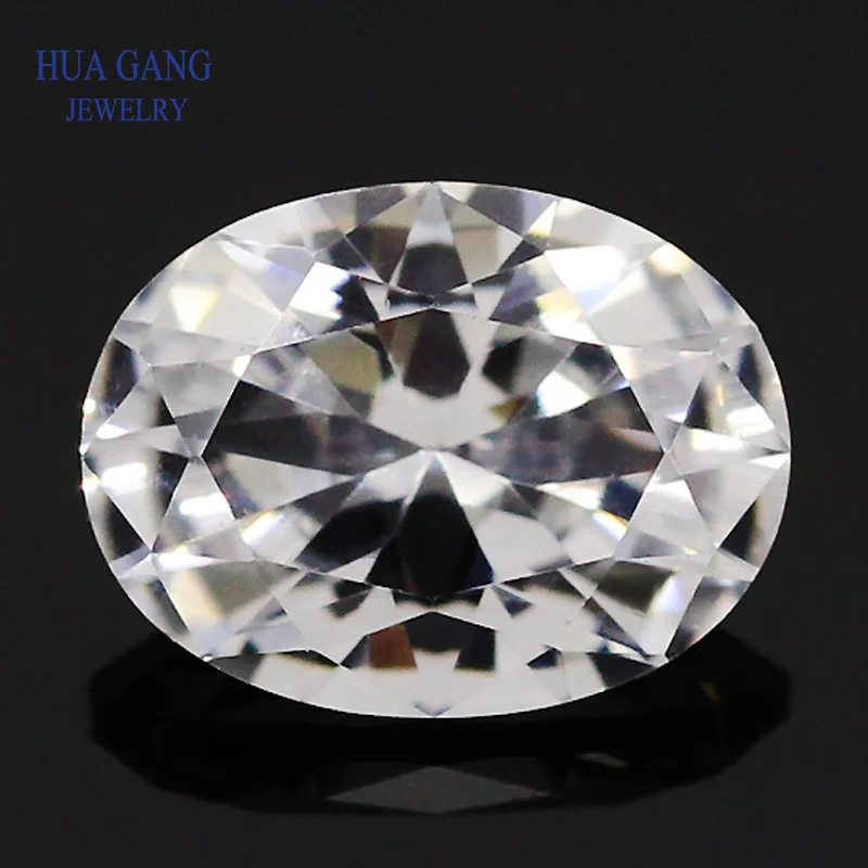 

Oval12# White Synthetic Corundum Stone 2x3-8x10mm Brilliant Cut Synthetic Corundum White Stone Gems For Jewelry