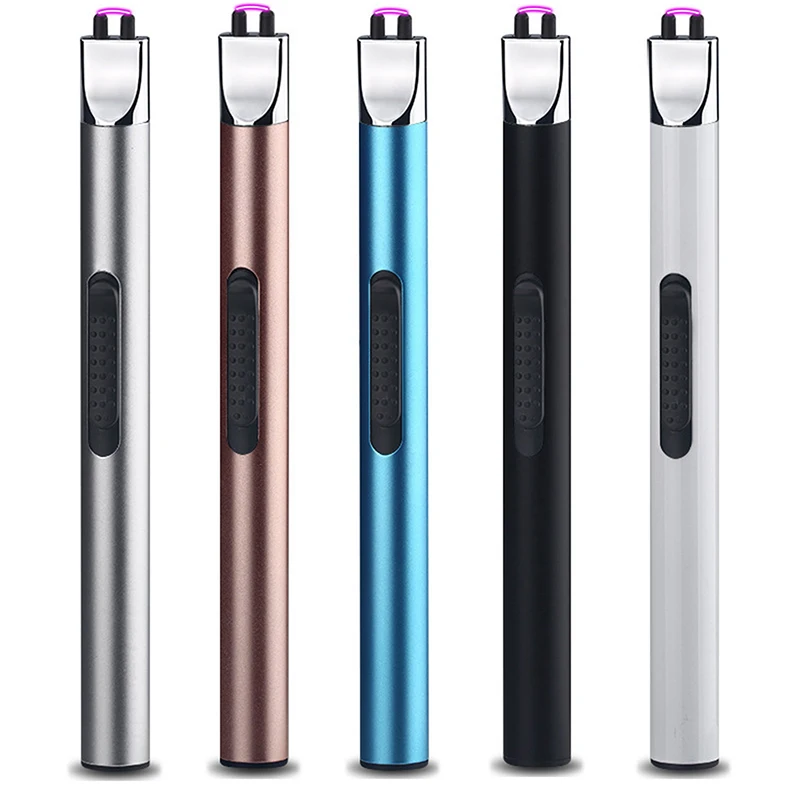

NEW 1Pcs Safety Long Candle Kitchen Electric USB Lighters BBQ Rechargeable Windproof Portable Cigarette Lighters