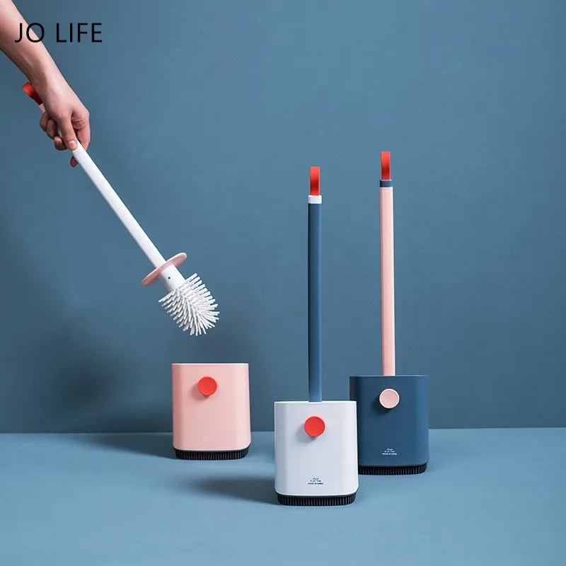 Резиновая щетка для туалета JO LIFE чистки гибкая настенная | Дом и сад