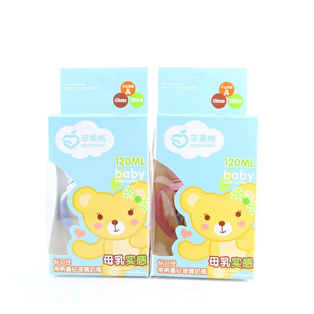 

120ml Baby Infant Straight Glass Feeding Bottle Milk Juice Bottle