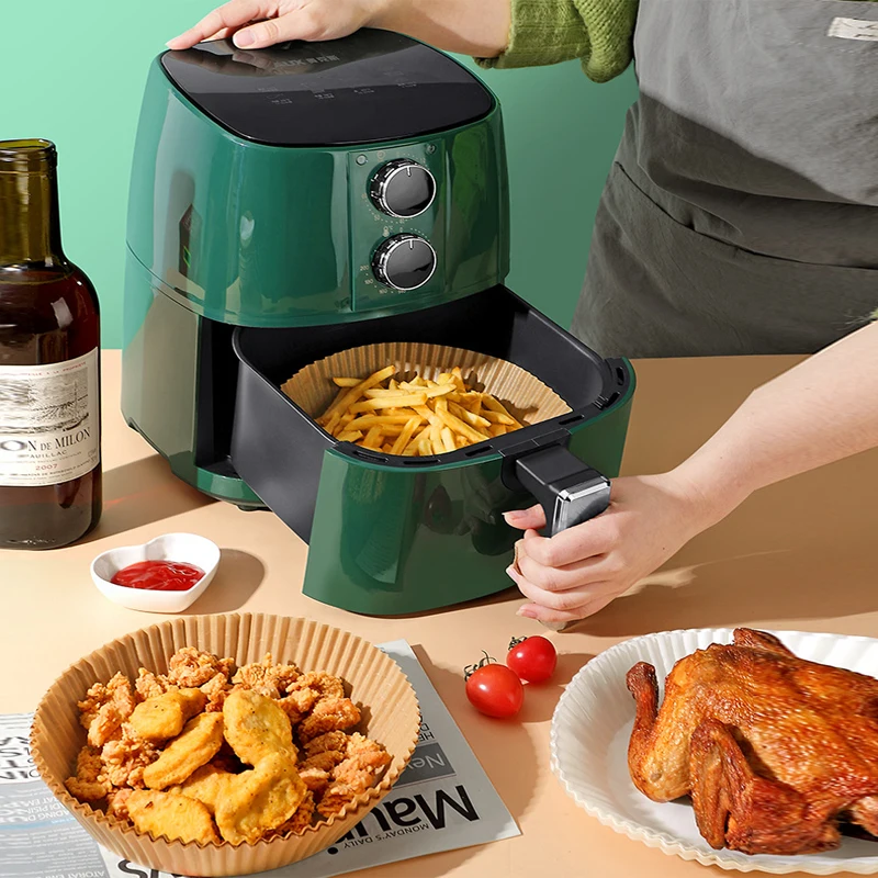 Одноразовый бумажный коврик для фритюрницы антипригарный круглая бумага