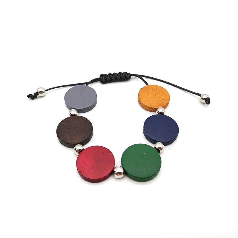 Женский браслет из дерева YD & YDBZ Регулируемый Браслет Ручной Работы Из Черной