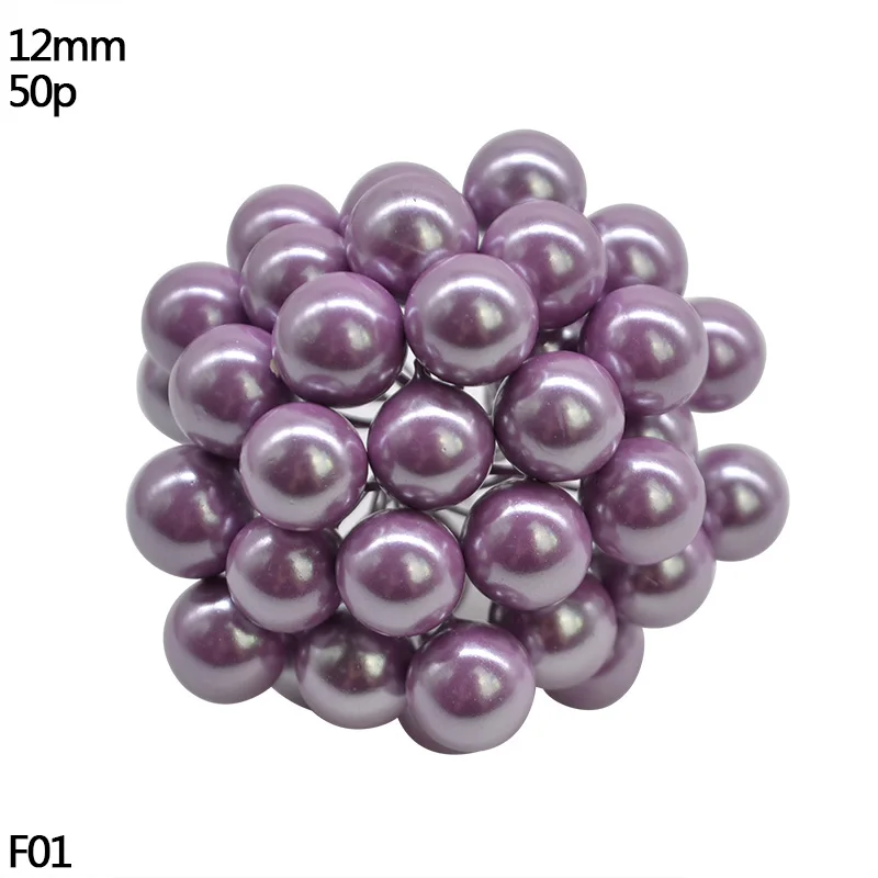 F01-50pcs purple 10/20 Вт, 30 Вт, 50 шт. фиолетовый искусственная тычинка цветы вишни ягоды букет, свадьбы, Рождества, украшение венок DIY аксессуары - Цвет: F01-50pcs purple