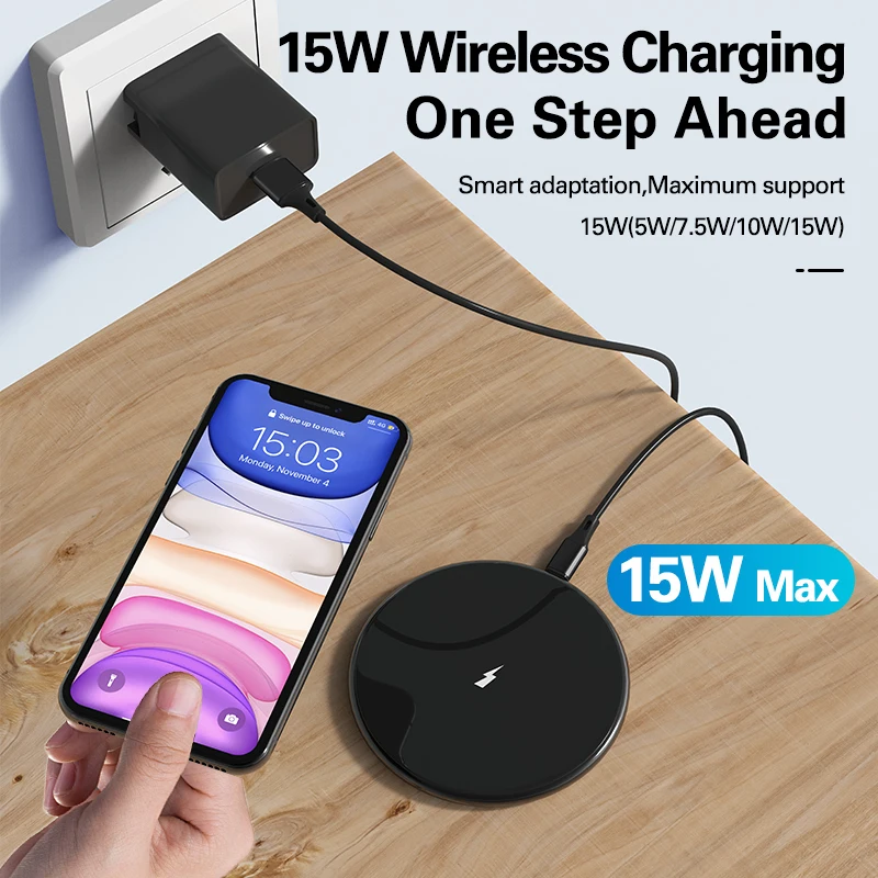 Беспроводное зарядное устройство Posugear 15 Вт для iphone 11 Pro Max X XS XR коврик