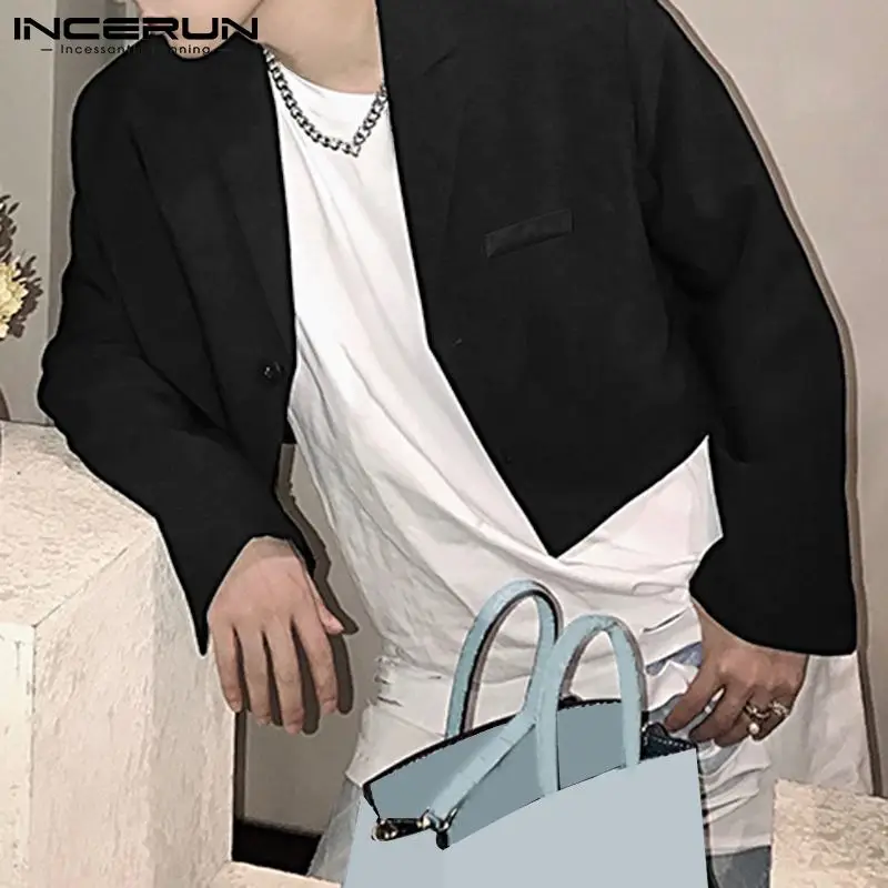 

Tops 2021 Fashion Welll Fitting Men Solid All-match Balzer Male Long Sleeve Comeforable Lapel Jackets Suits Coats S-5XL INCERUN