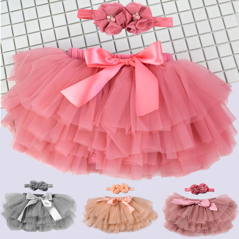 Комплект из 2 предметов для девочек юбка пачка фатина с повязкой на голову