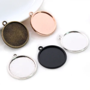 10 шт., 20 мм, внутренний размер, классический, 5 цветов, односторонний, простой стиль, кабошон, основа, подвеска с подвеской