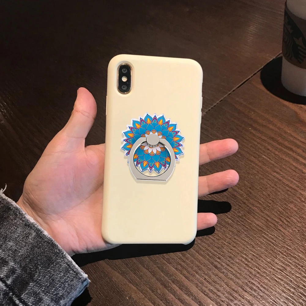 fd0794 anime shape metal finger ring stand holder diy phone bracket mobile phone holder cartoon cell phone docks accessories free global shipping