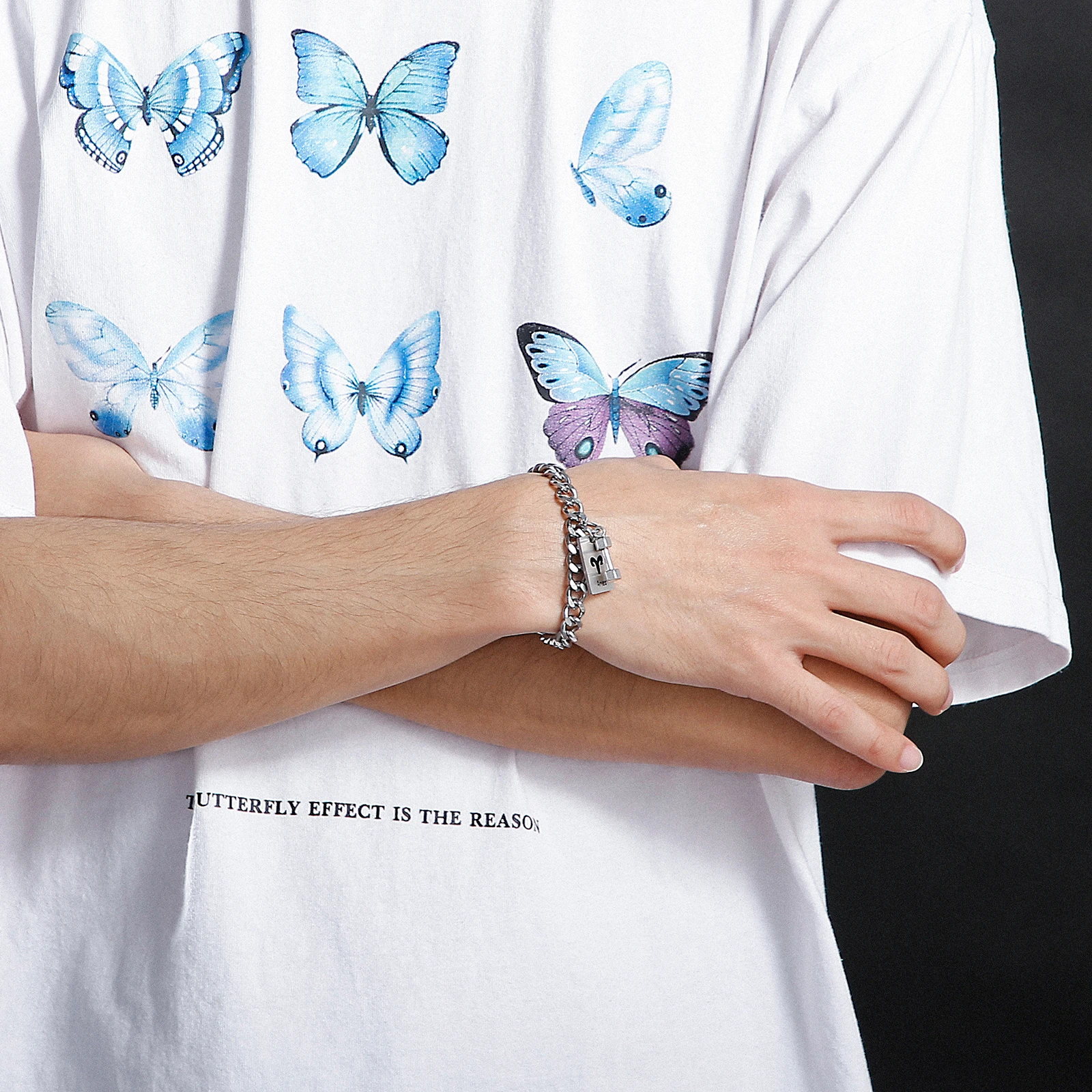 

Kalen 8mm Aries Accessories Dumbbell Men's Punk Style Bracelet Trendy Jewelry Gifts