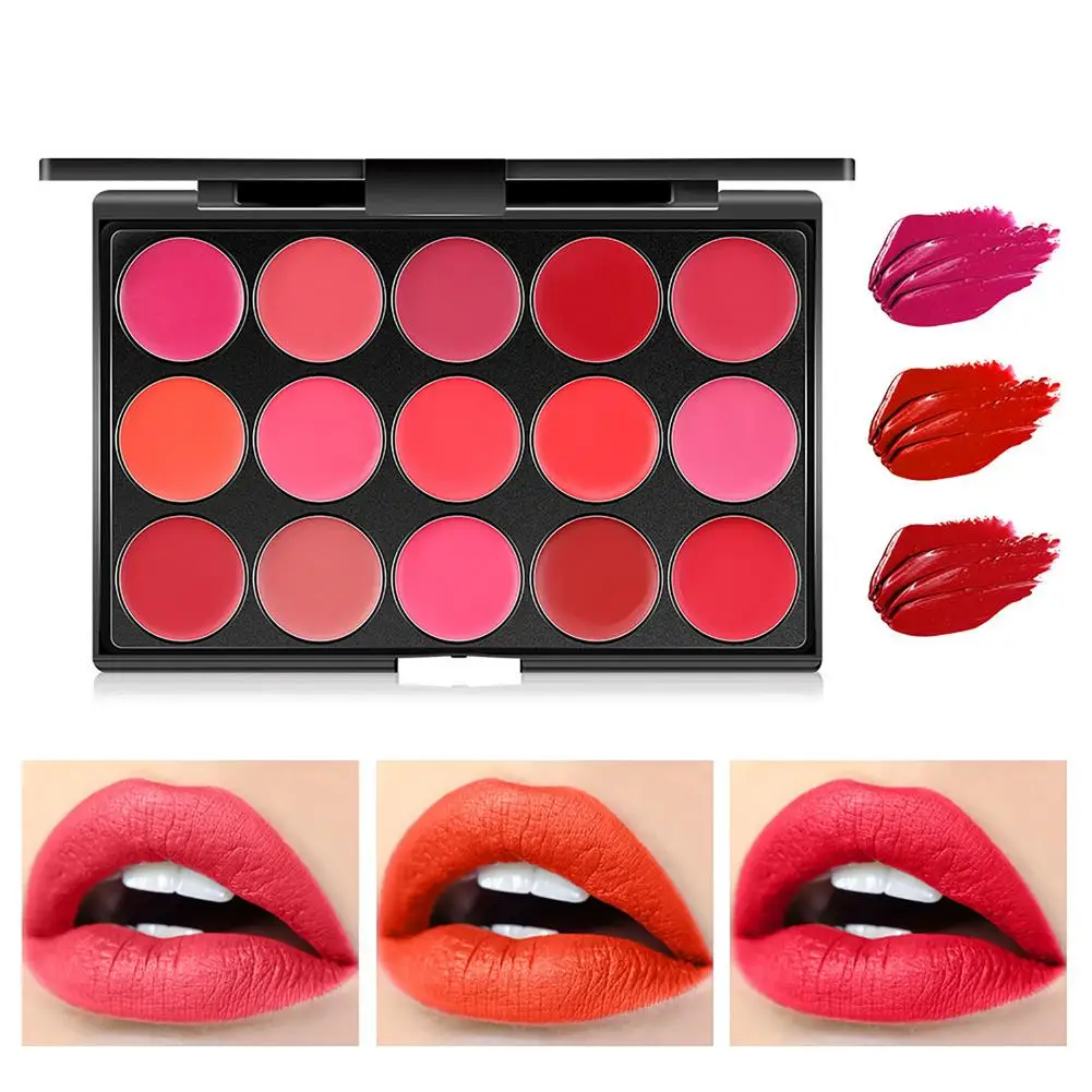 

Makeup matte velvet matte 15-color moisturizing lipstick lip gloss tray waterproof lipstick tray