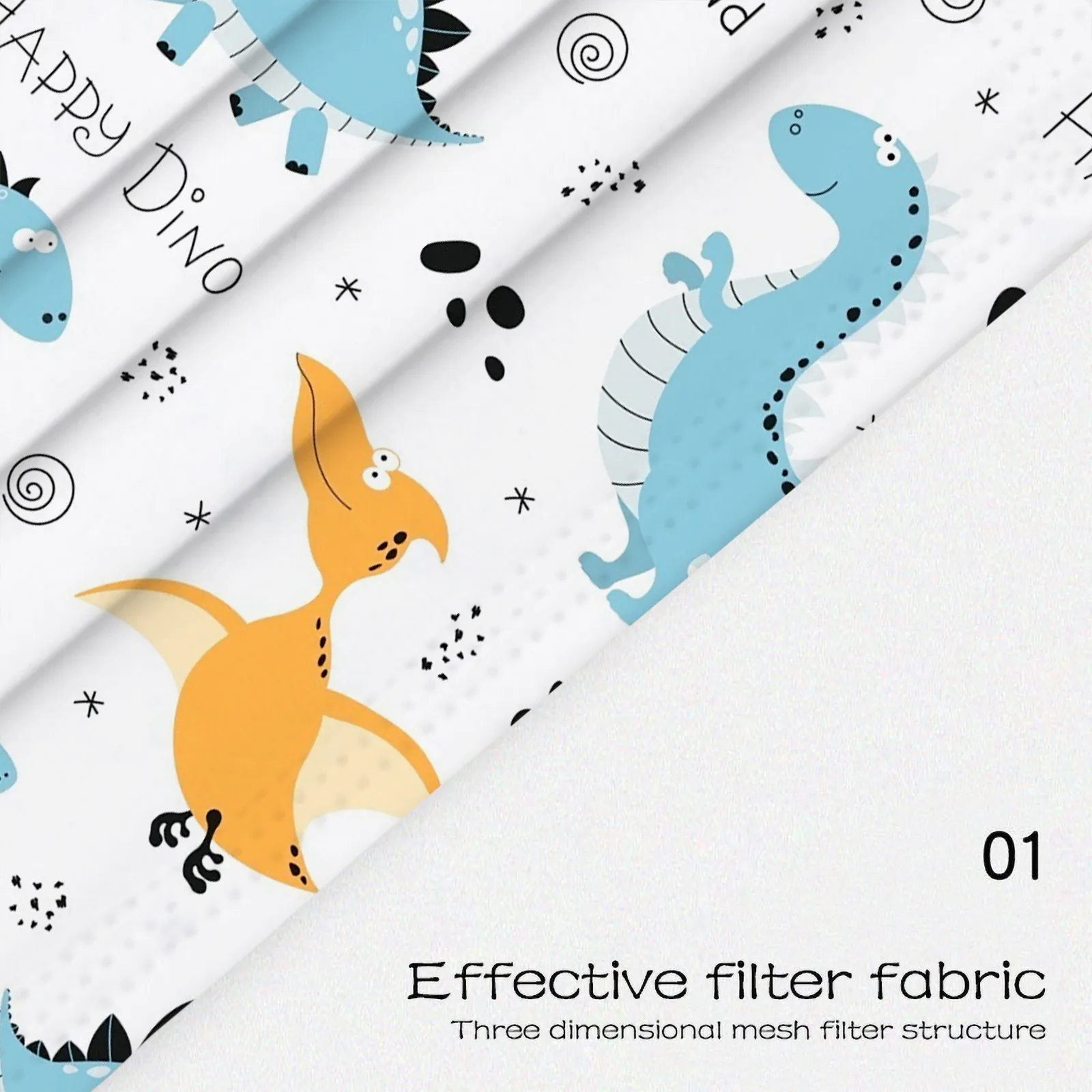 10PC Children Mask Disposable Dinosaur animal print Face Industrial 3Ply Ear Loop Protective Masks Earloop Bandage Masques - купить по