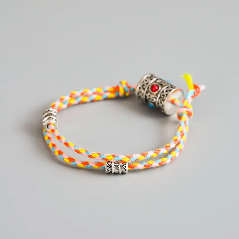 Тибетский буддийский Серебряный Амулет из бисера Шарм-браслеты для женщин и