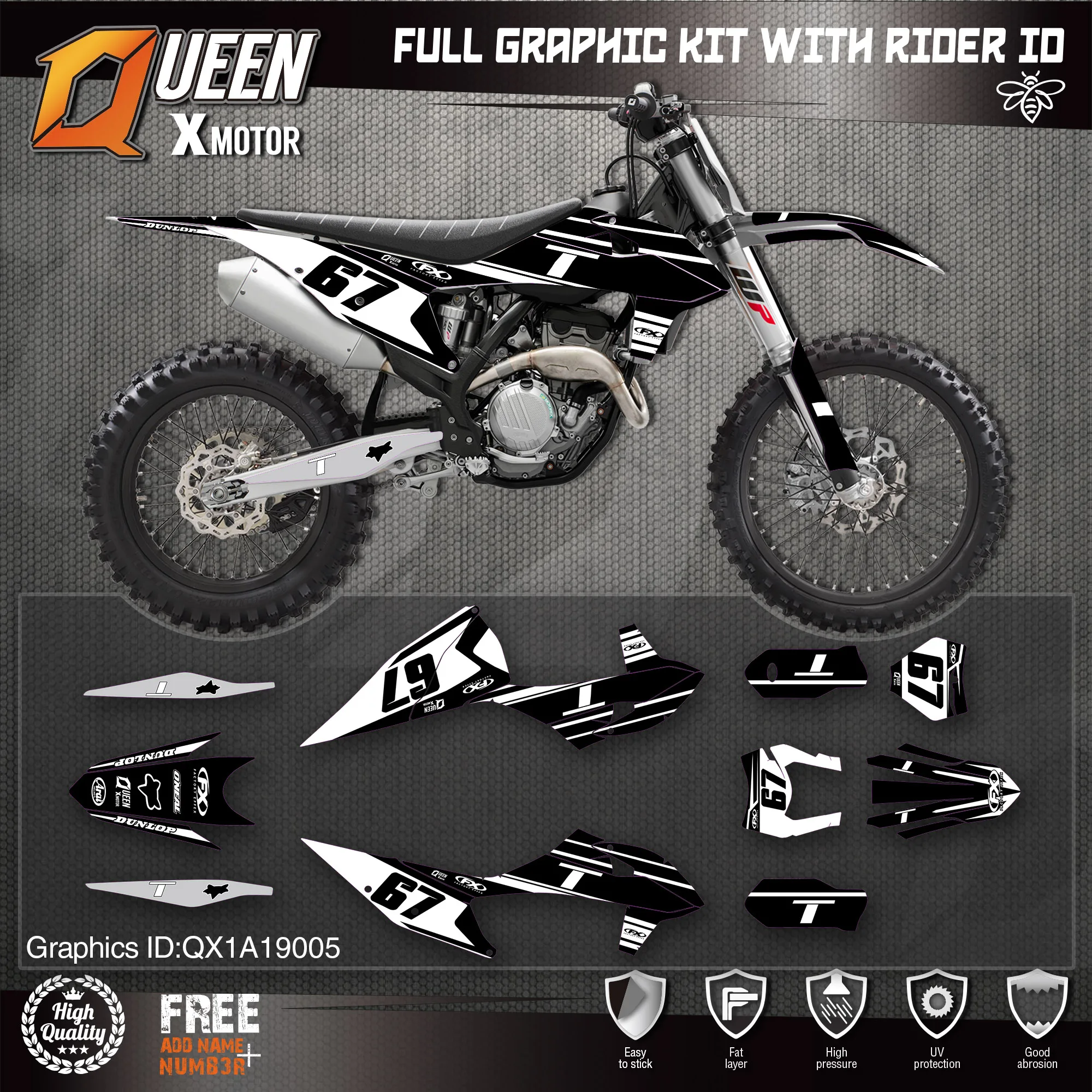 Набор наклеек QUEEN X для KTM 2019 2020 SX SXF 2021 EXC XC-W EXC-F 005 | Автомобили и мотоциклы