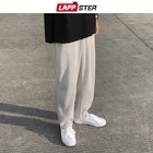 Брюки LAPPSTER мужские прямые в стиле Харадзюку, модные брюки-султанки, мешковатые джоггеры с широкими штанинами, из вискозы, уличная одежда, корейский стиль, 2021